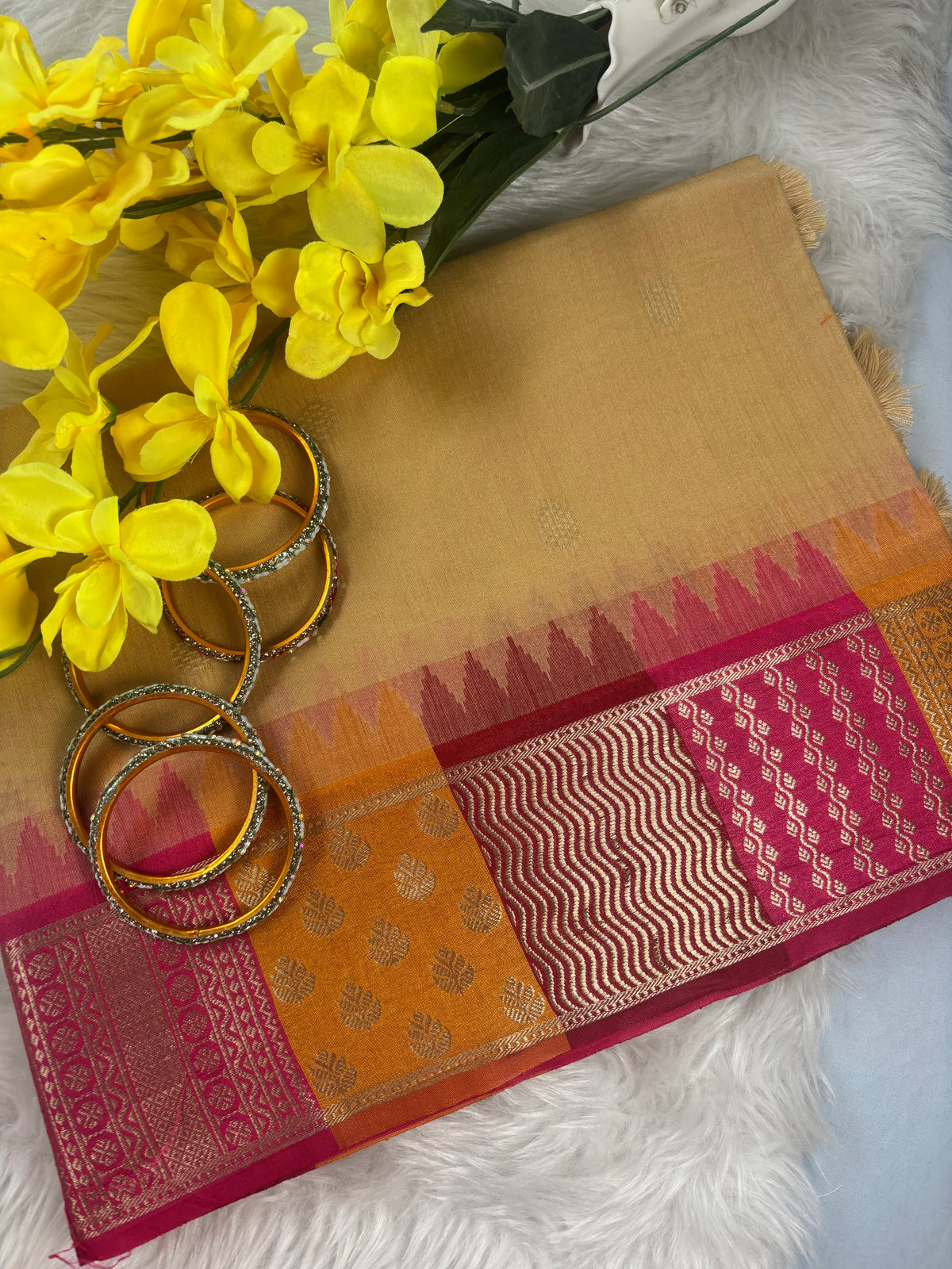 Rangoli chikoo Color Tussar Silk| Radhe Ethnics