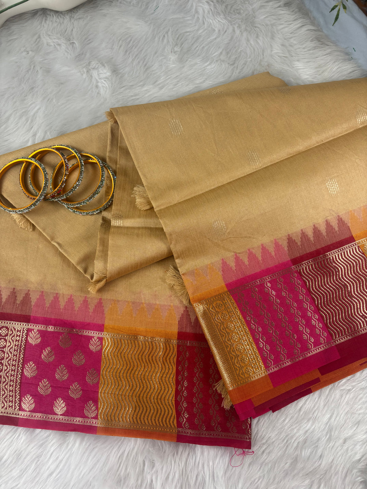 Rangoli chikoo Color Tussar Silk| Radhe Ethnics
