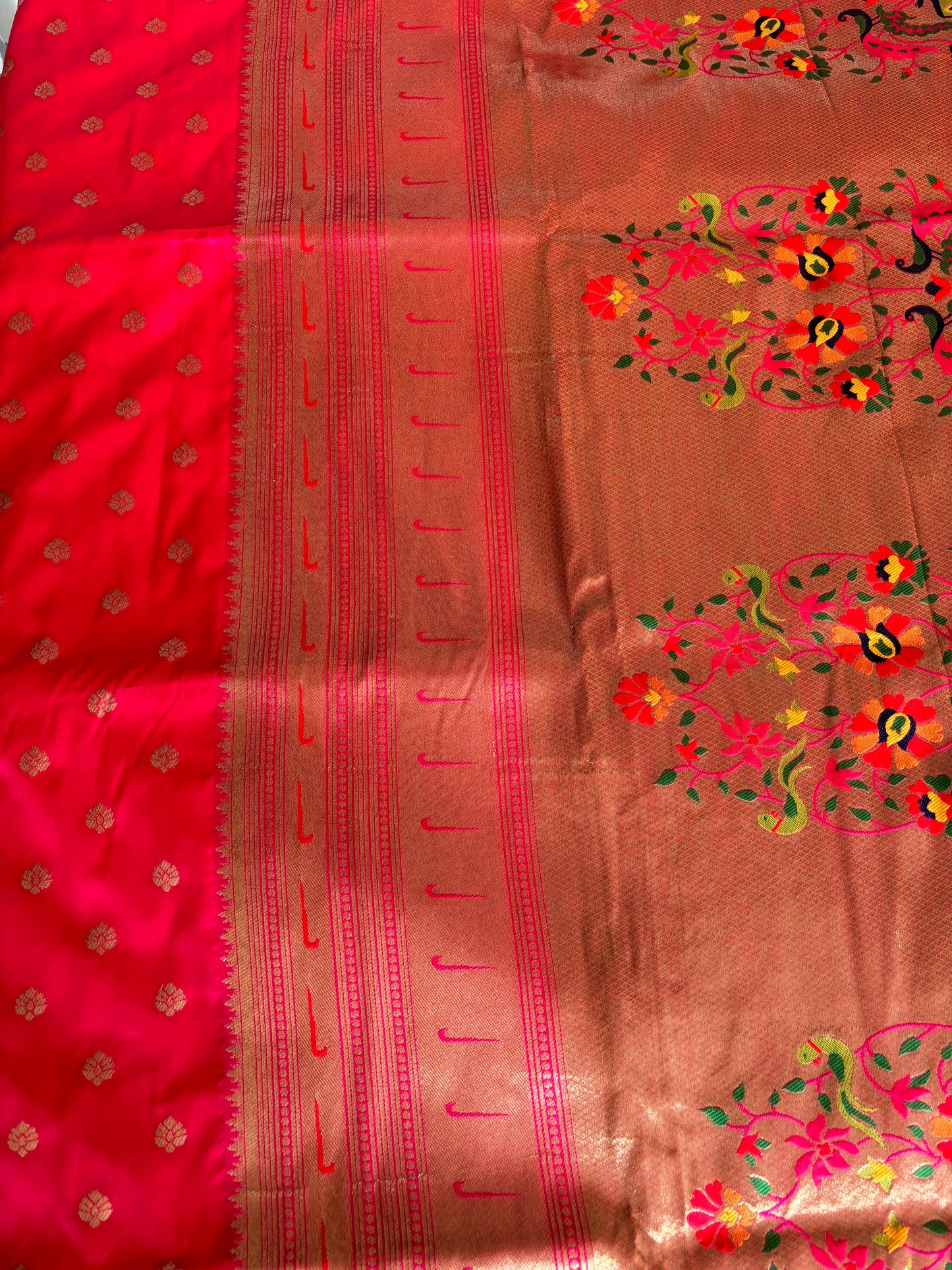 Rani Pink Paithani Silk Saree
