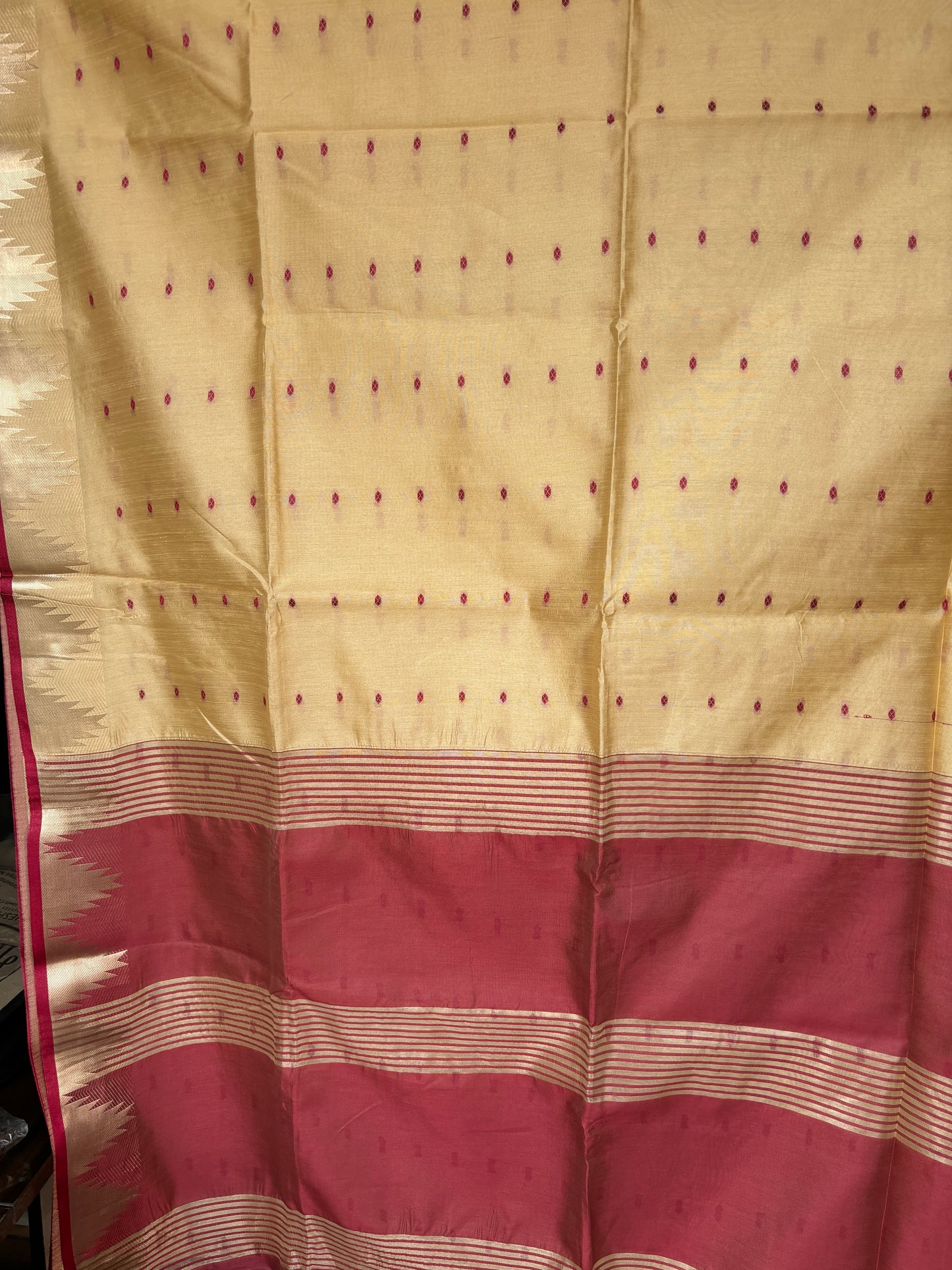 Cream Diya Saree