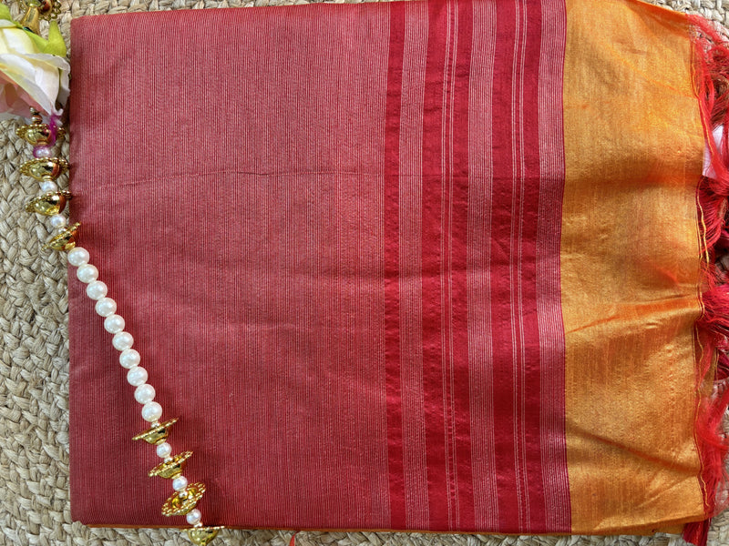 Kavya1 Mustard Cotton Silk Saree