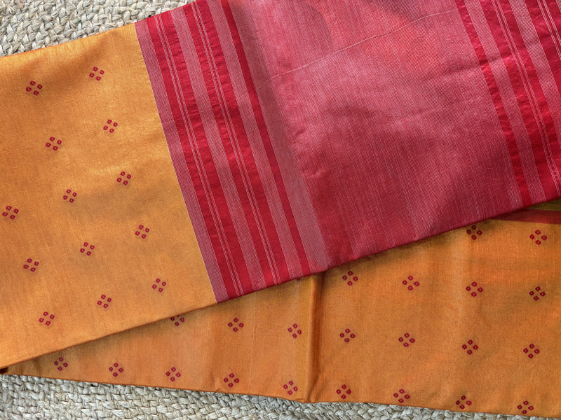 Kavya1 Mustard Cotton Silk Saree