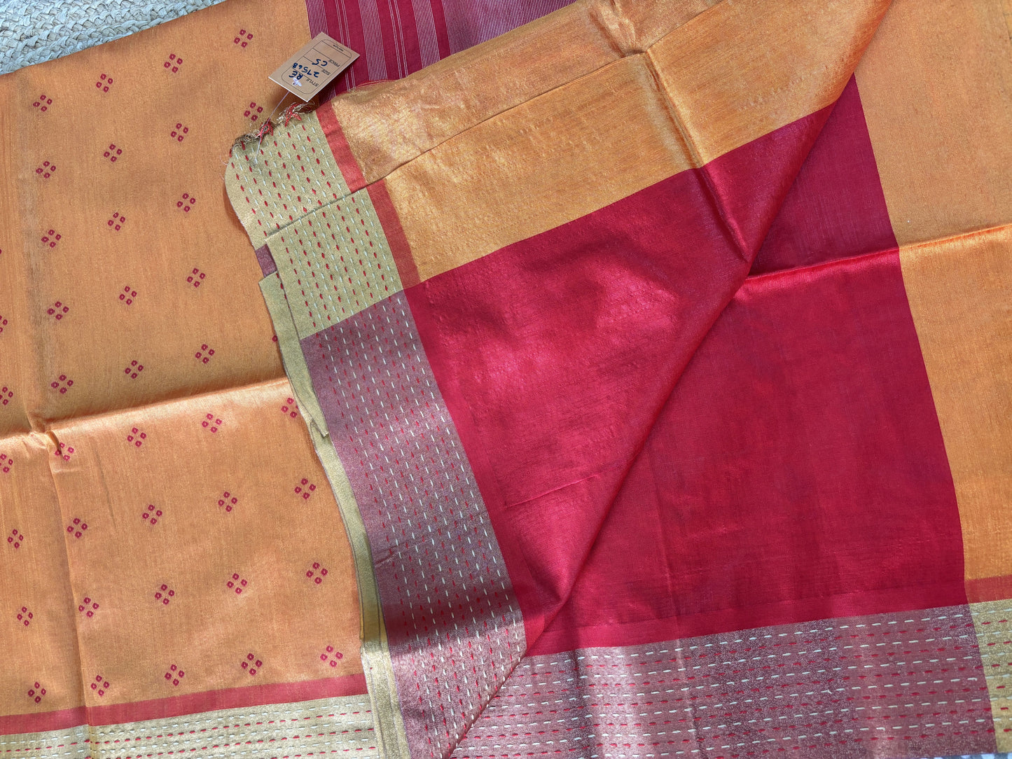 Kavya1 Mustard Cotton Silk Saree