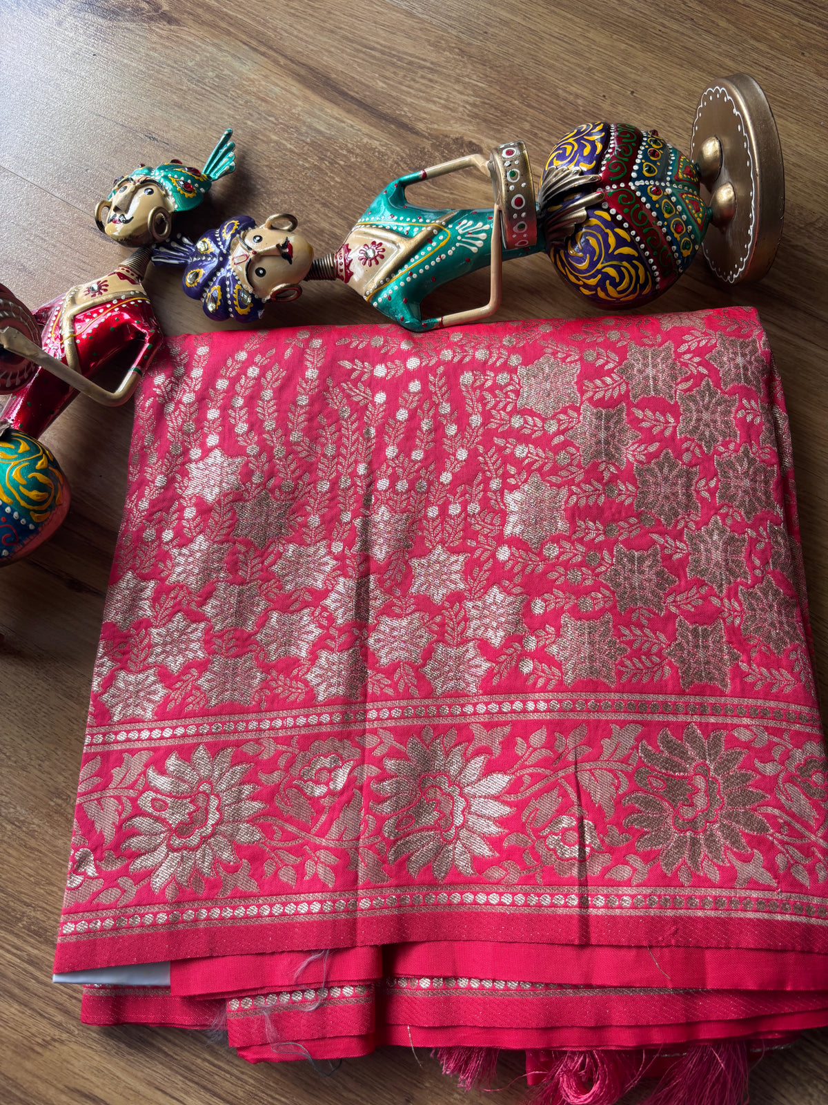 Light Red Soft Silk Saree