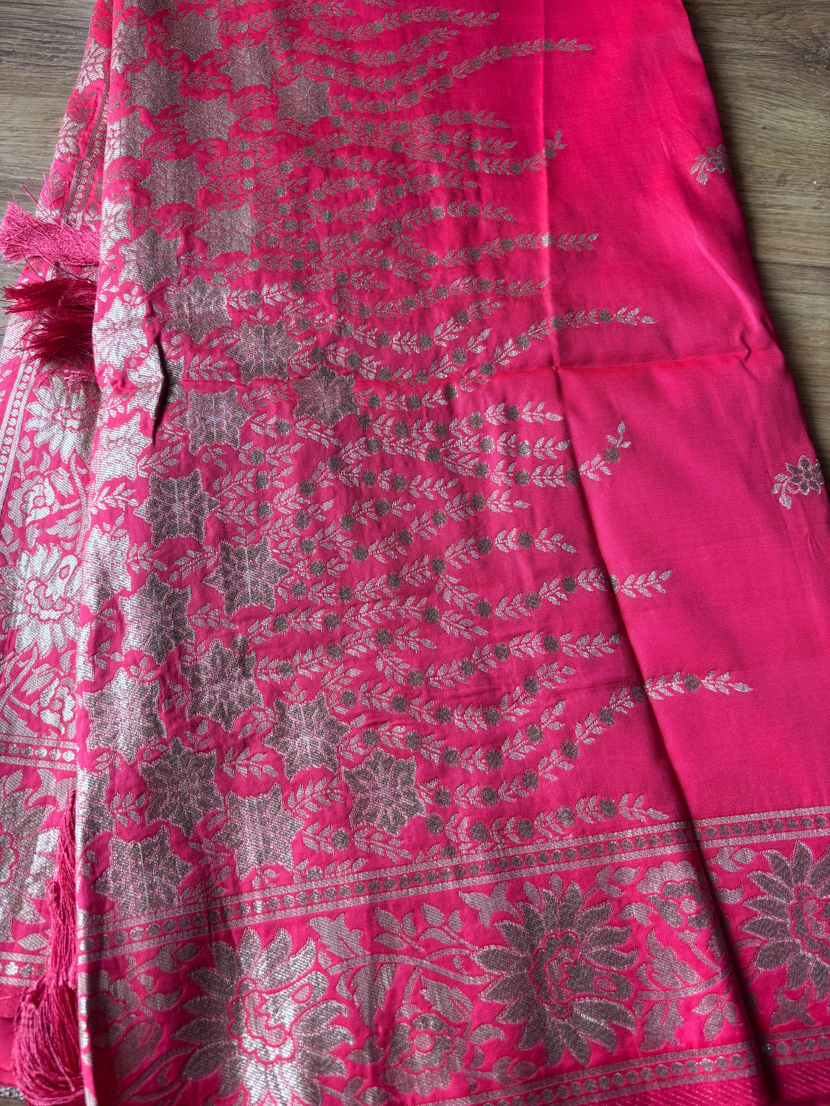 Light Red Soft Silk Saree