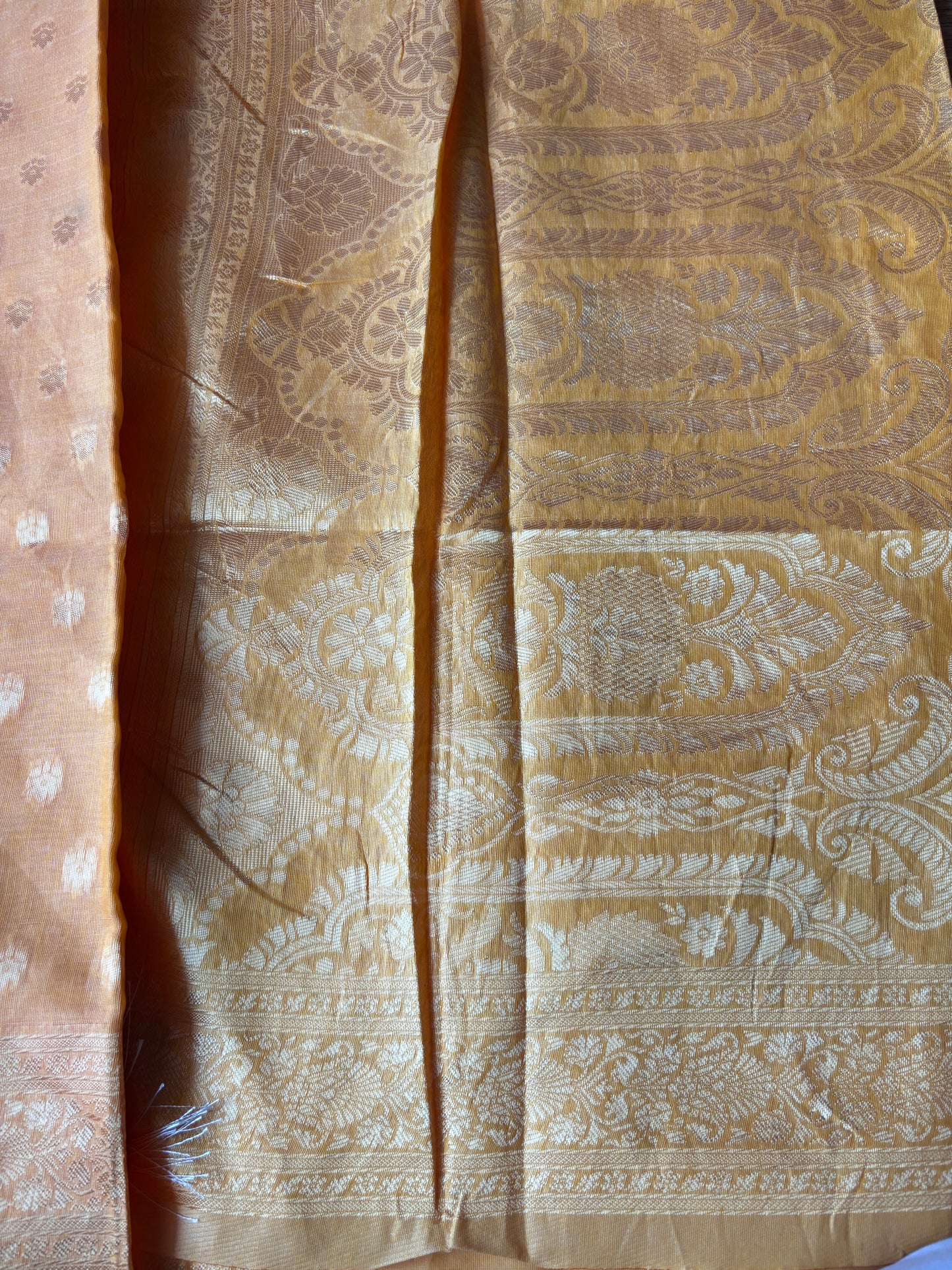 Yellow Silk Cotton Saree