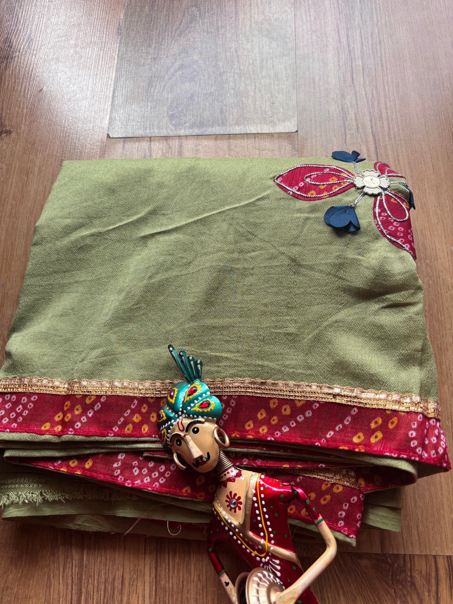Pista Green Dola Silk Saree