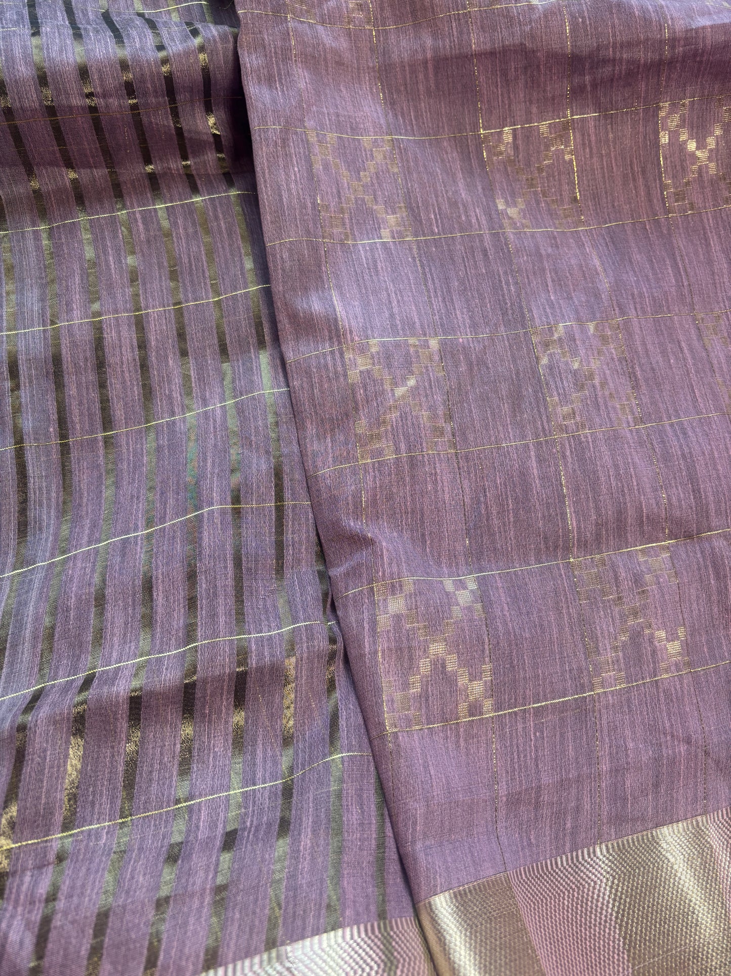 Arohi Pink Cotton Silk Saree