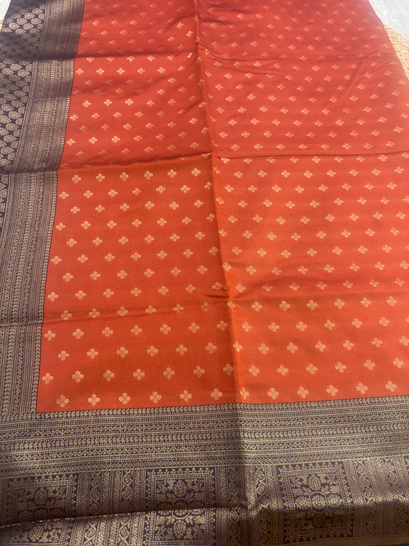 Nandini Crimson Red Soft Silk Saree | Radhe Ethnics
