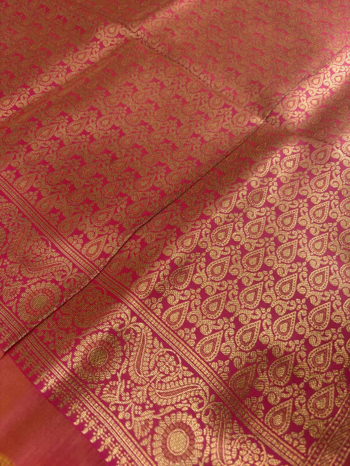 Vamika Mustard Yellow Soft Silk Saree with Pink Pallu | Radhe Ethnics