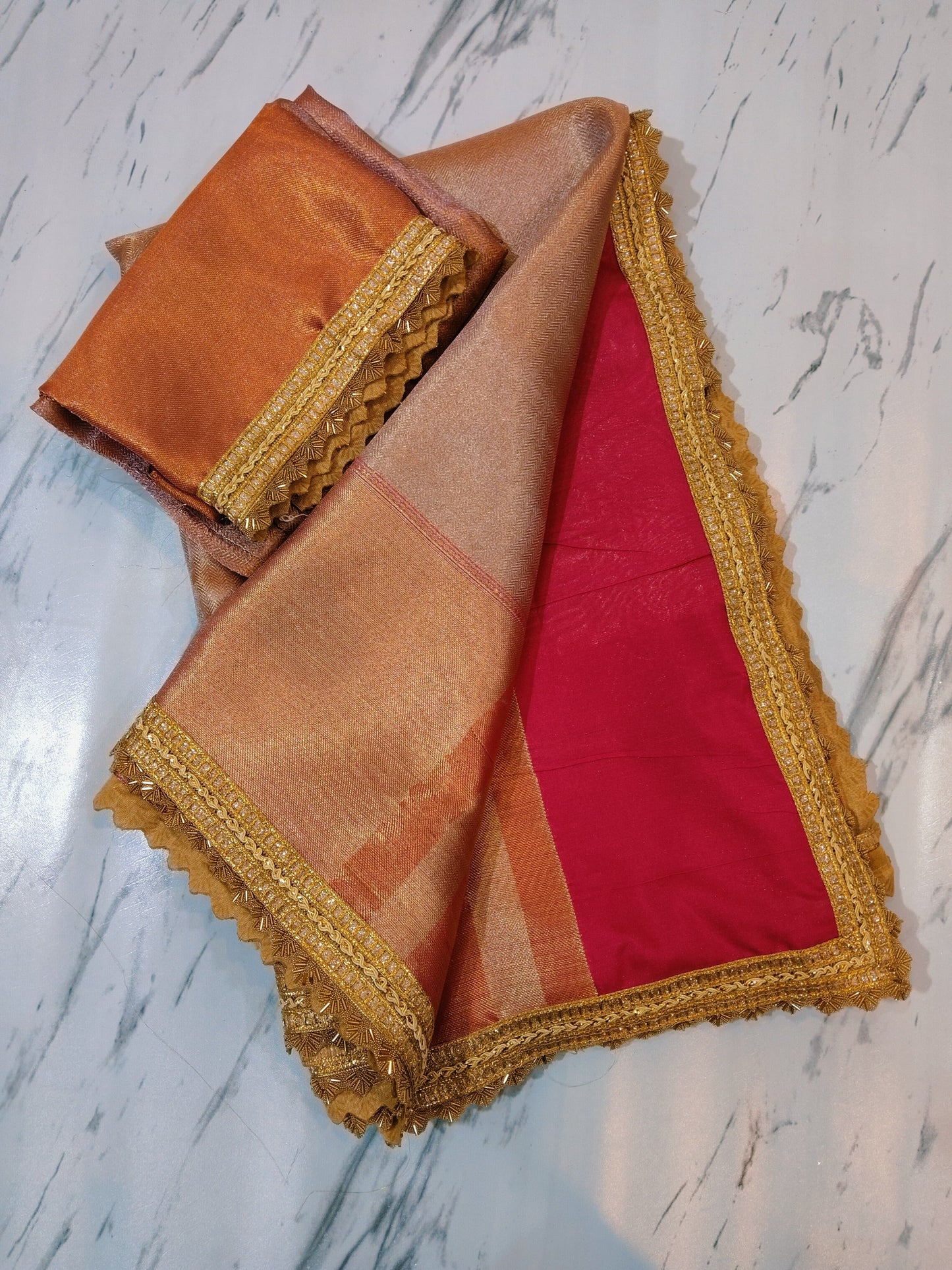 Maharani2 golden tissue saree