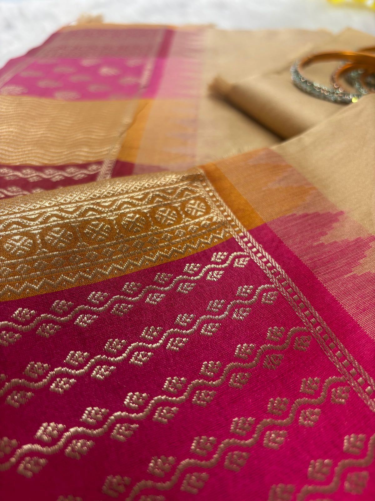 Rangoli chikoo Color Tussar Silk| Radhe Ethnics