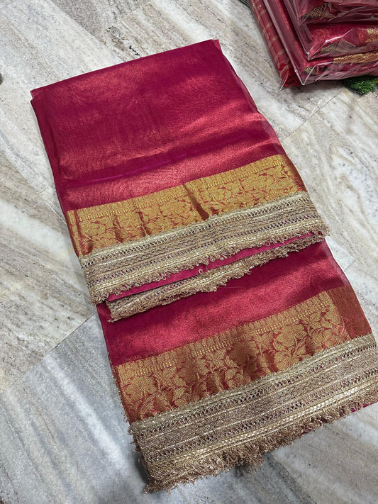 Maharani1 Red tissue Silk Saree