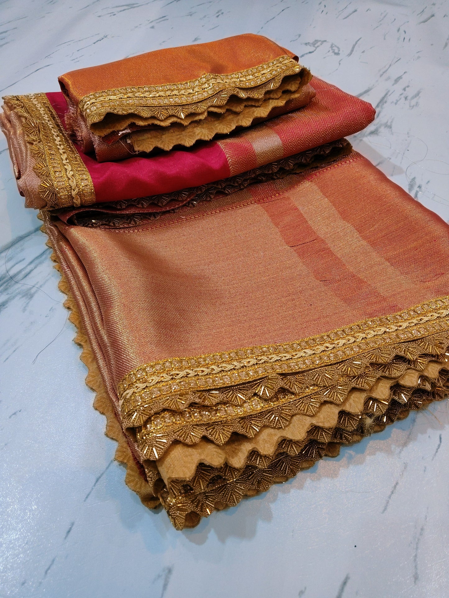 Maharani2 golden tissue saree