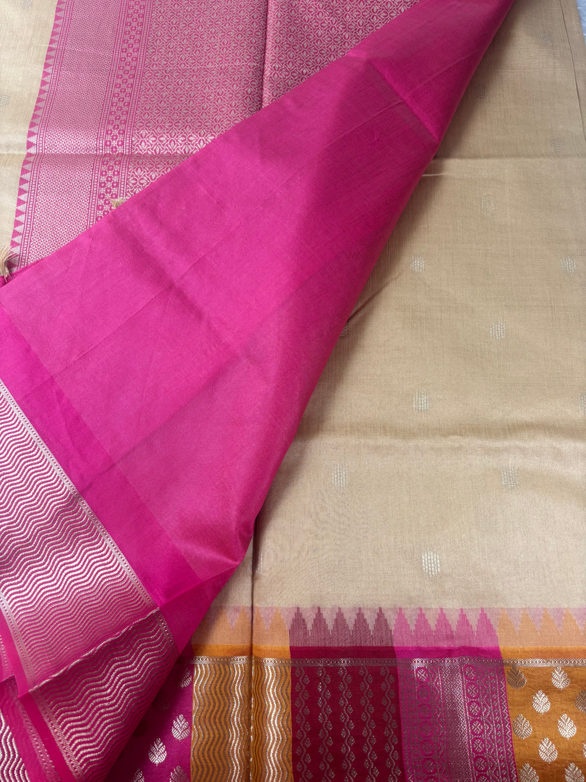 Rangoli chikoo Color Tussar Silk| Radhe Ethnics