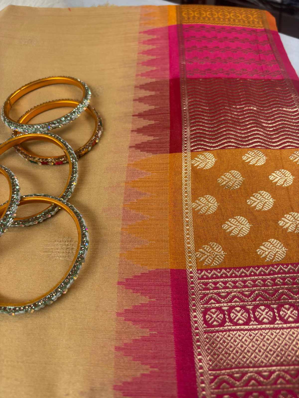 Rangoli chikoo Color Tussar Silk| Radhe Ethnics