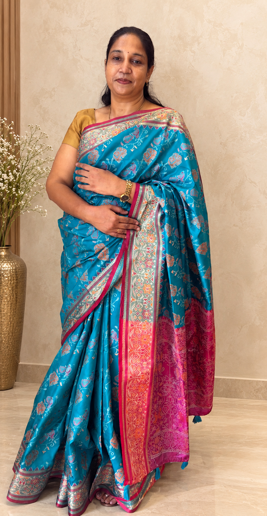 Meherika Firoji Pochampally Silk Saree| Radhe Ethnics