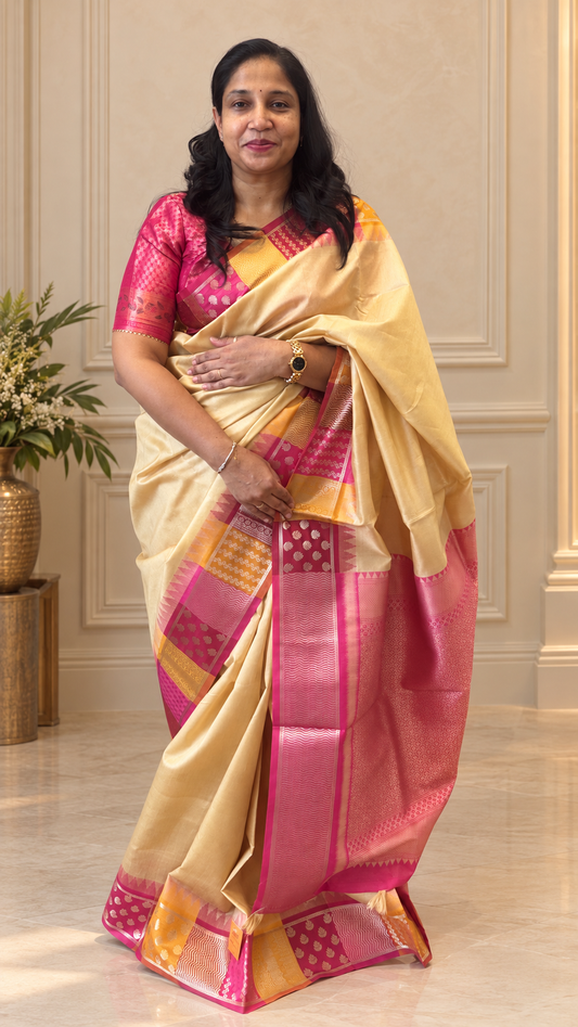 Rangoli chikoo Color Tussar Silk| Radhe Ethnics