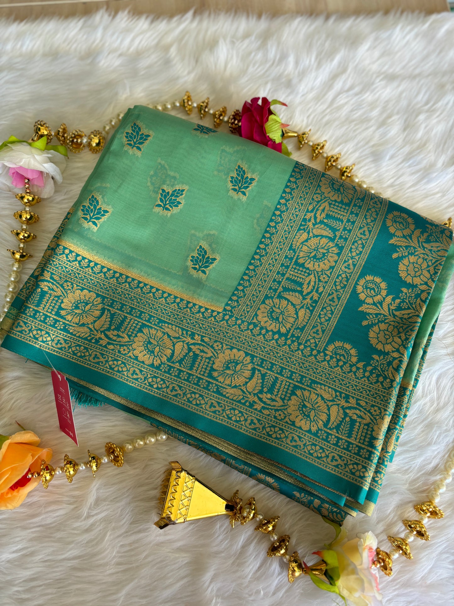 Green Banarasi Silk Saree