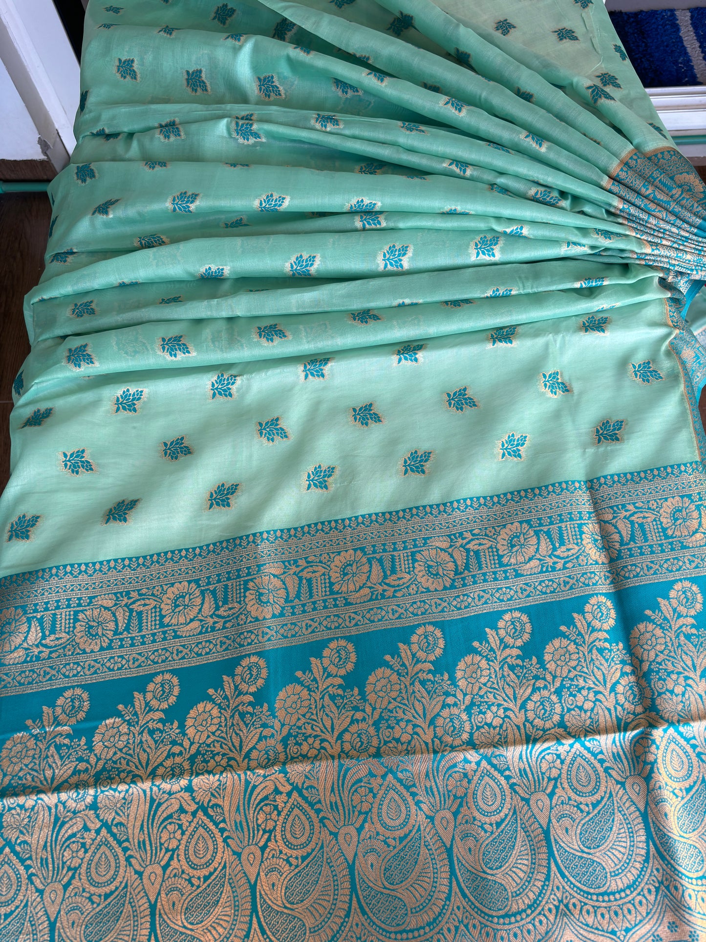 Green Banarasi Silk Saree