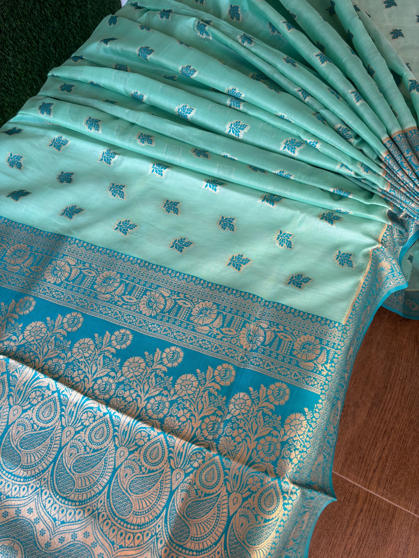 Green Banarasi Silk Saree