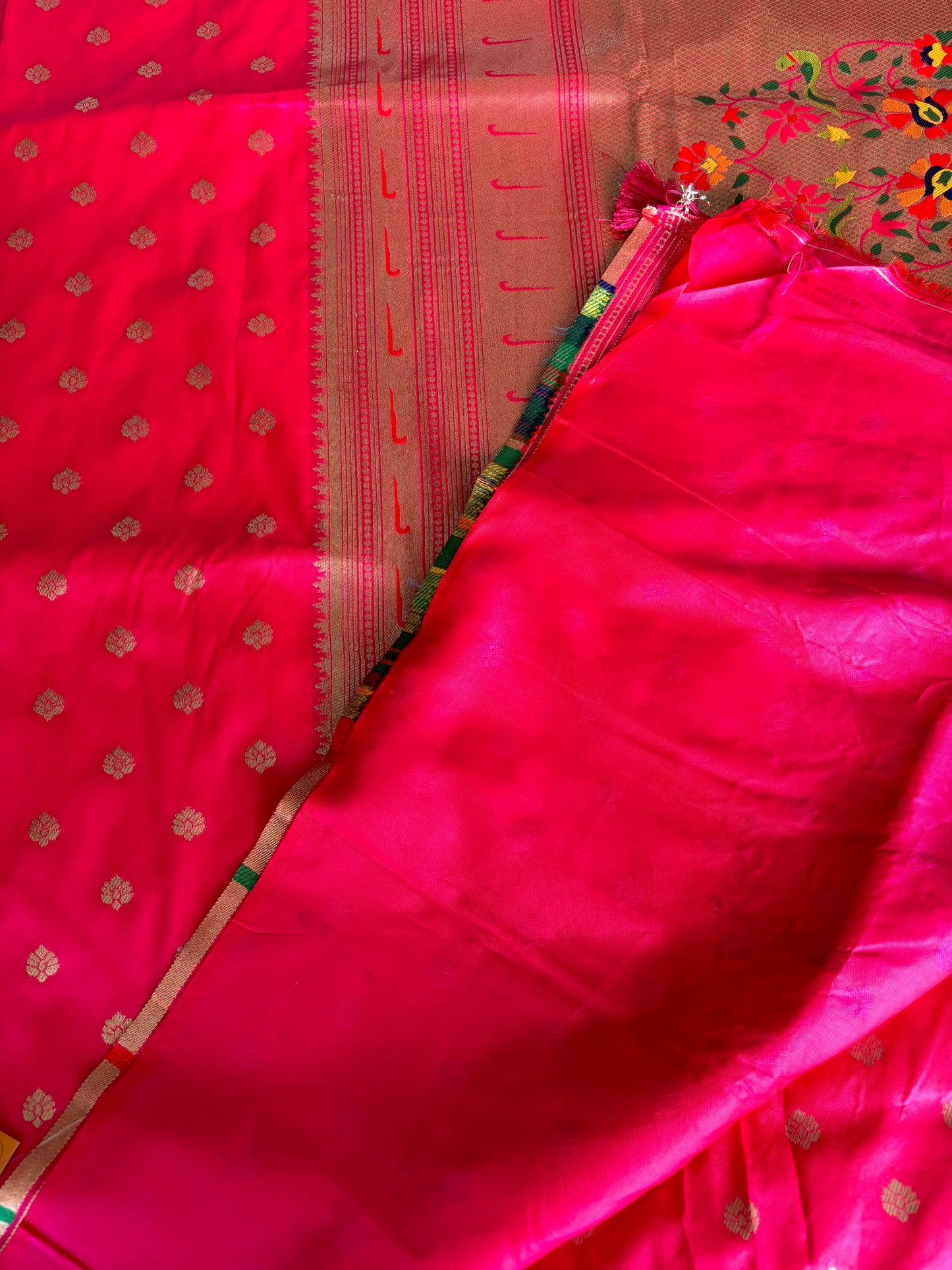 Rani Pink Paithani Silk Saree