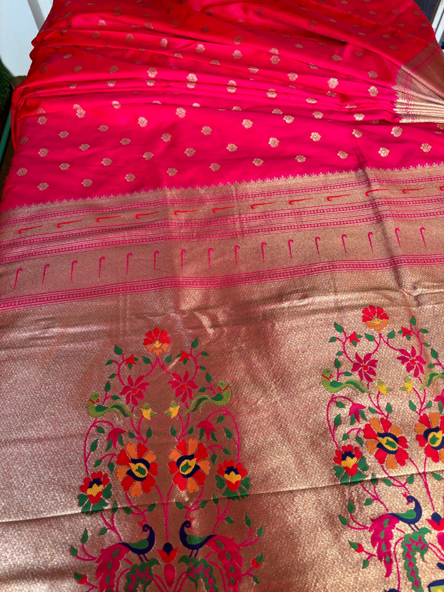 Rani Pink Paithani Silk Saree