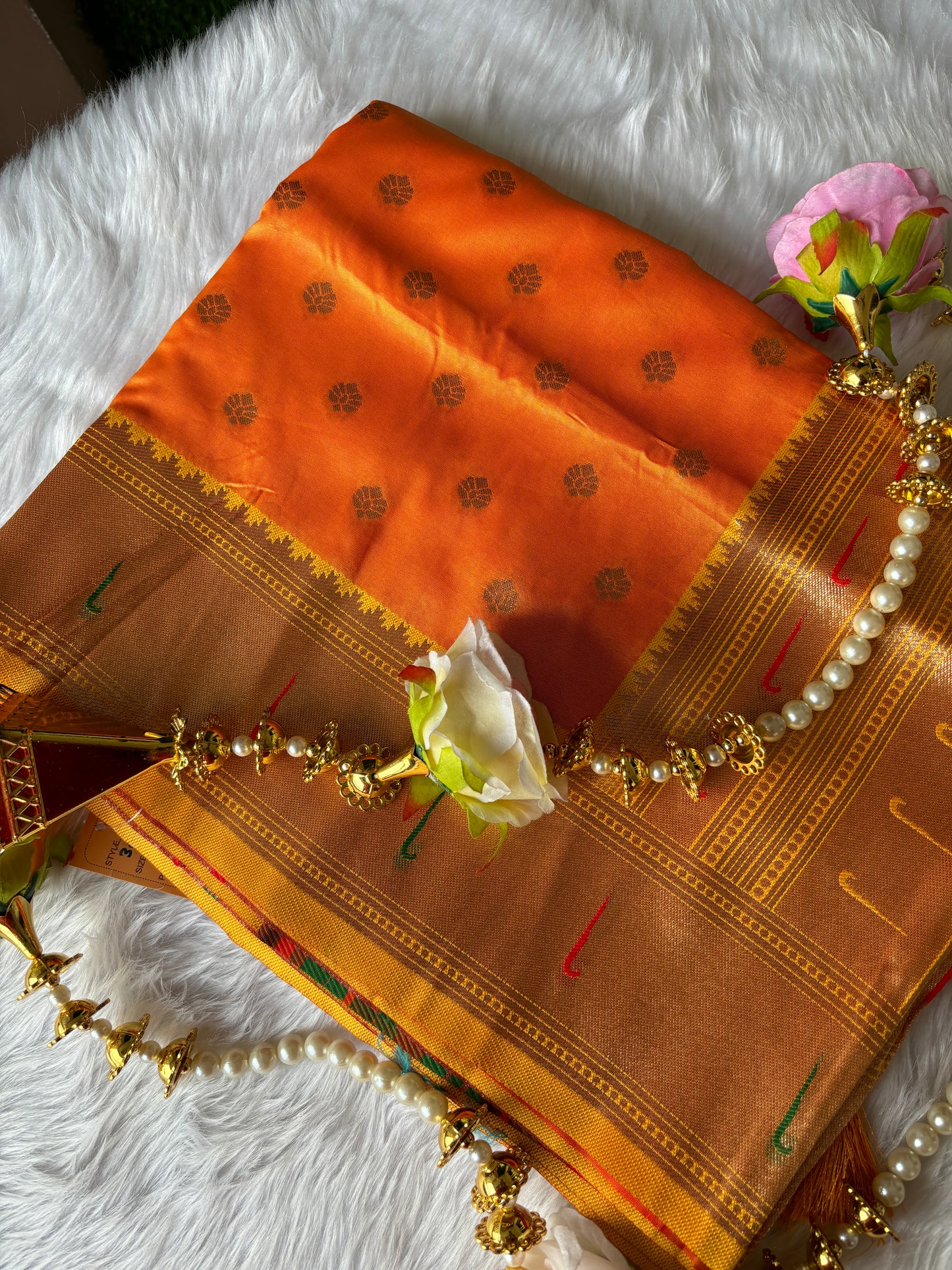 Yellow Paithani Silk Saree