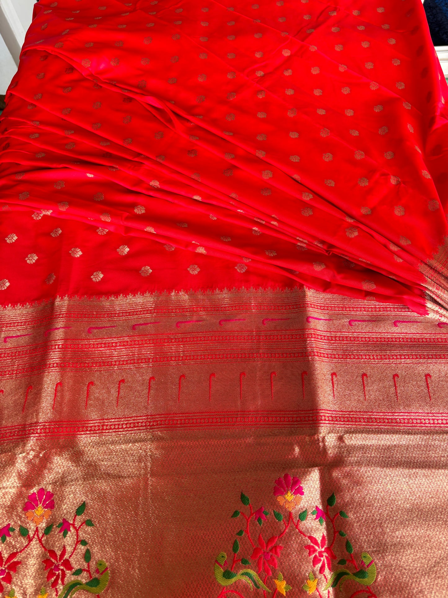 Red Paithani Silk Saree