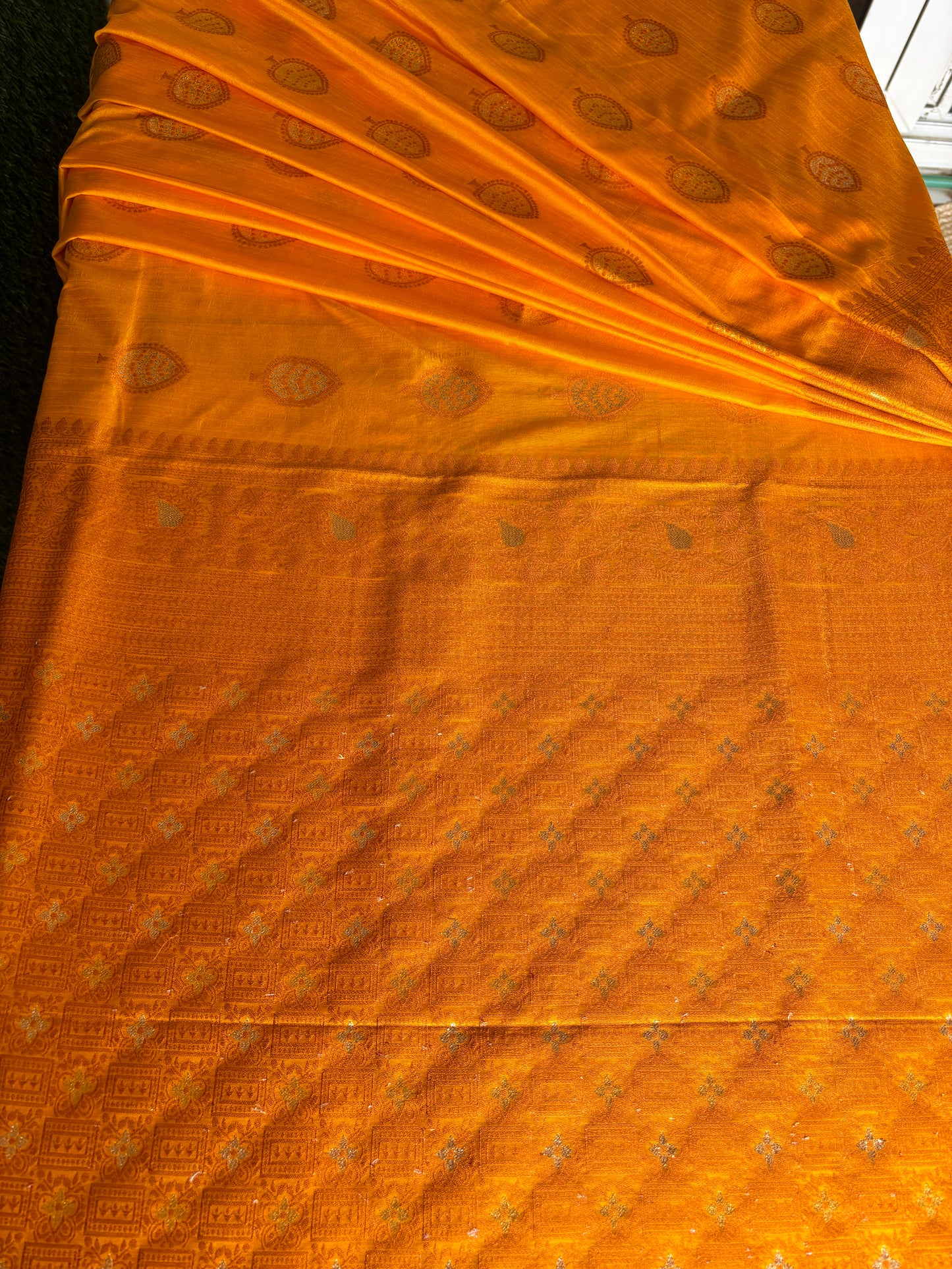 Mustard Dola Silk