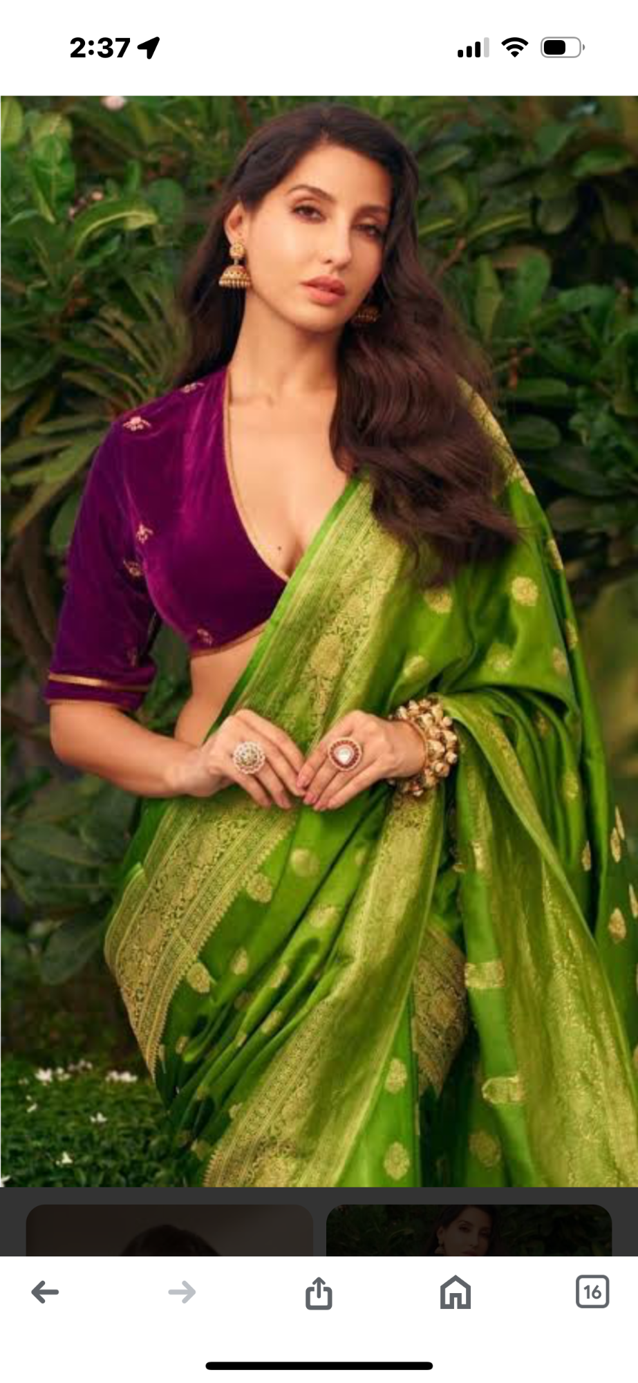 Green Nora Saree