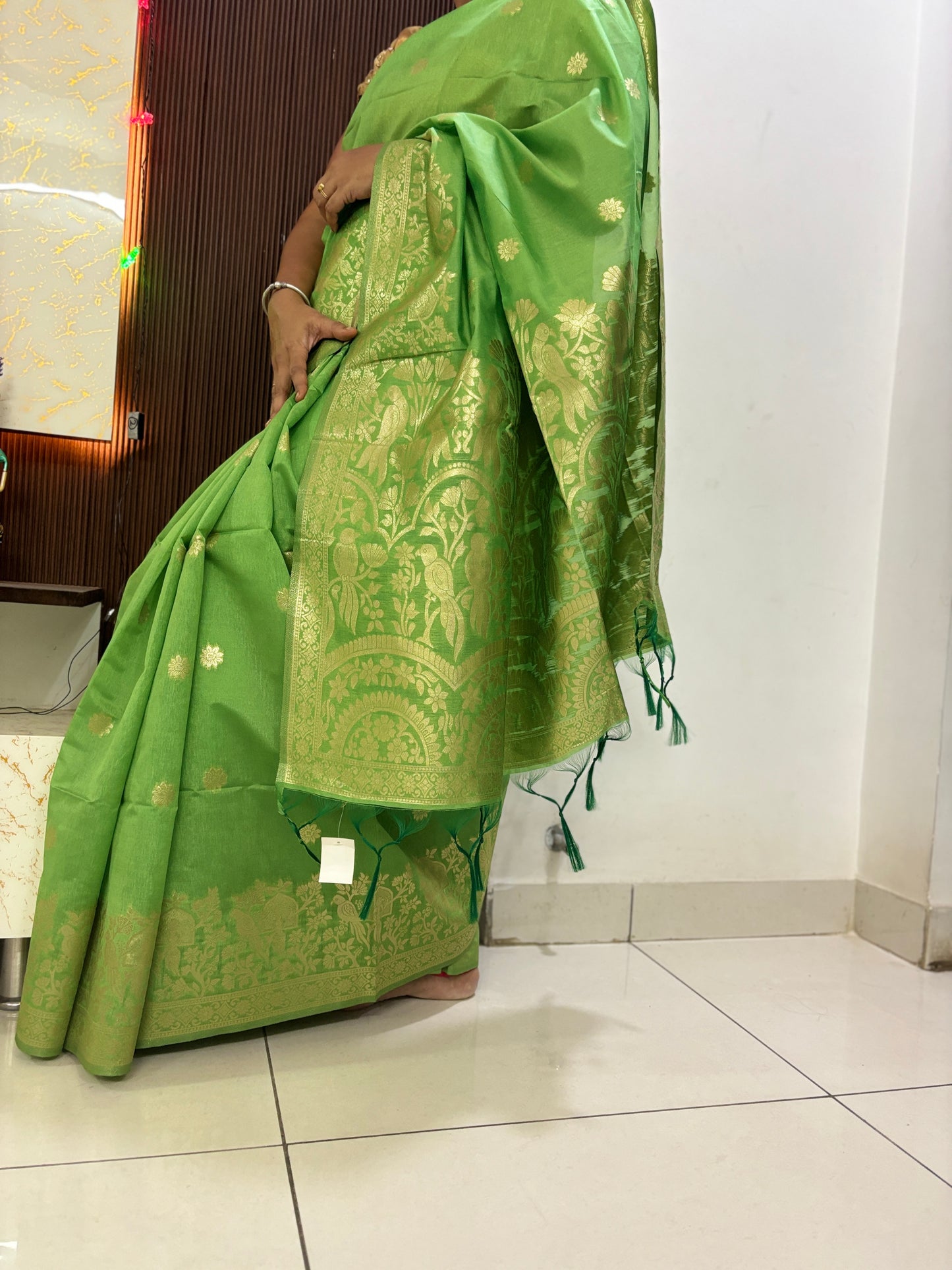 Parrot Green Parrot Saree