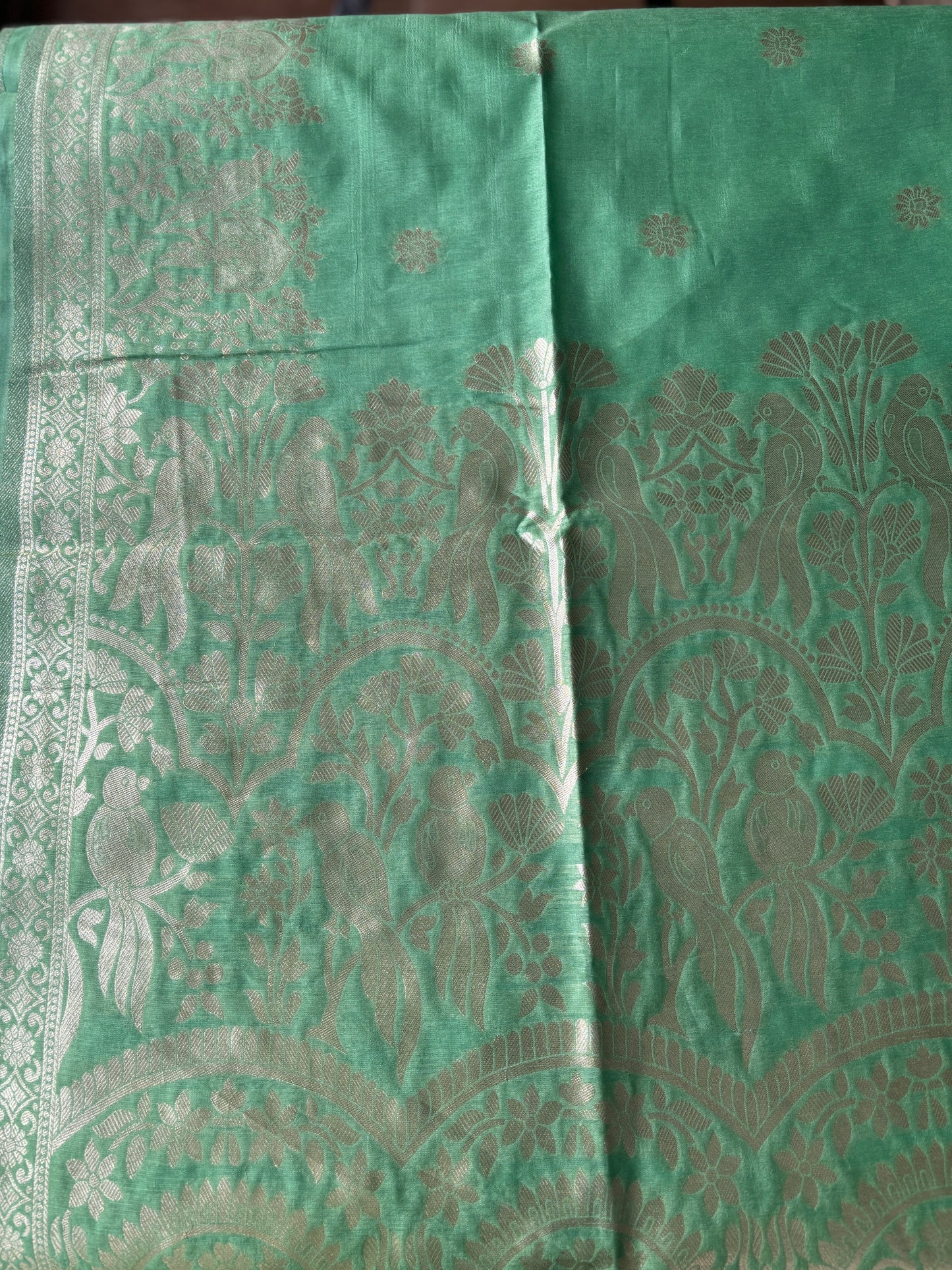 Parrot Green Parrot Saree