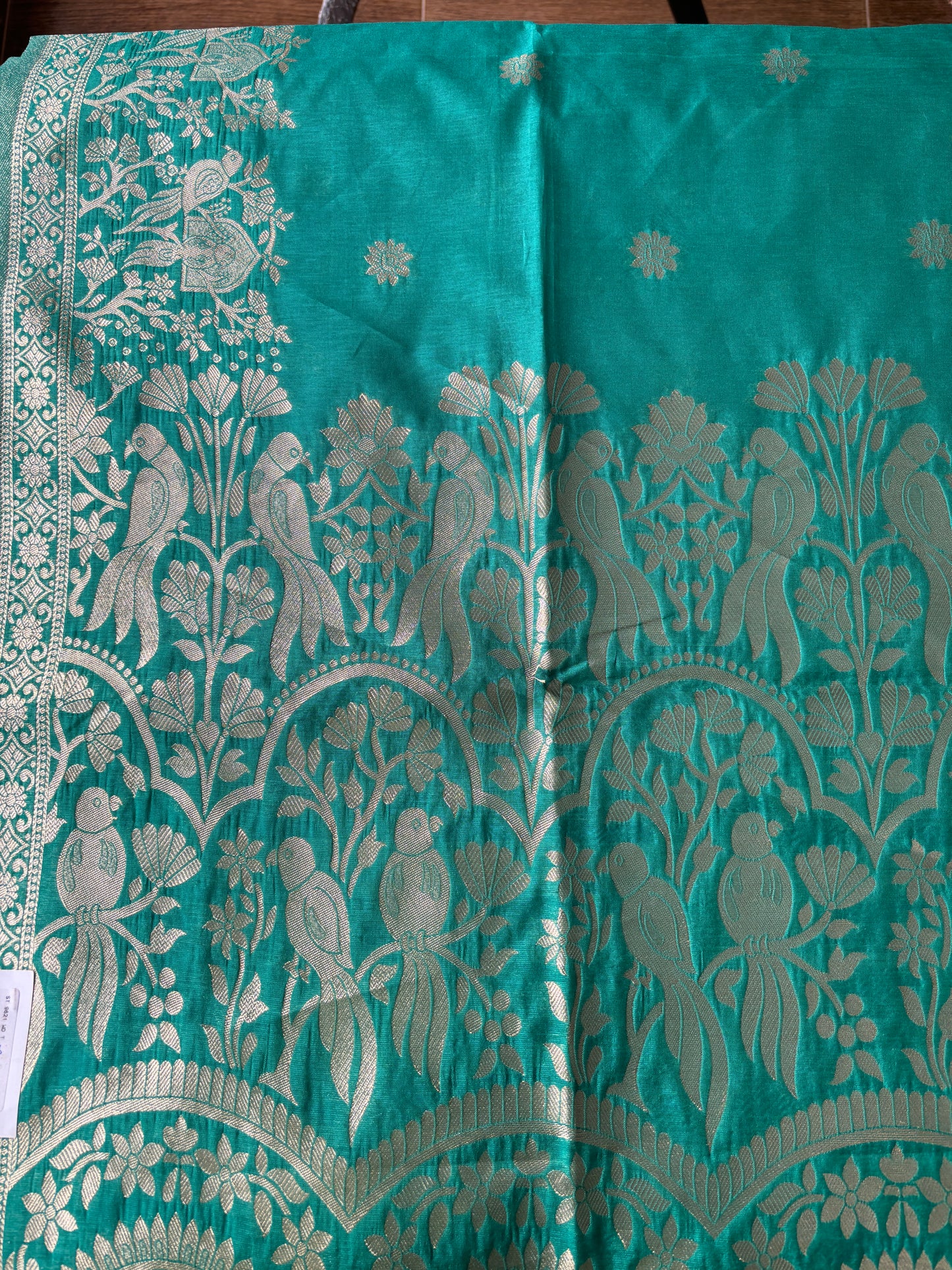 Rama Green Parrot Silk Saree