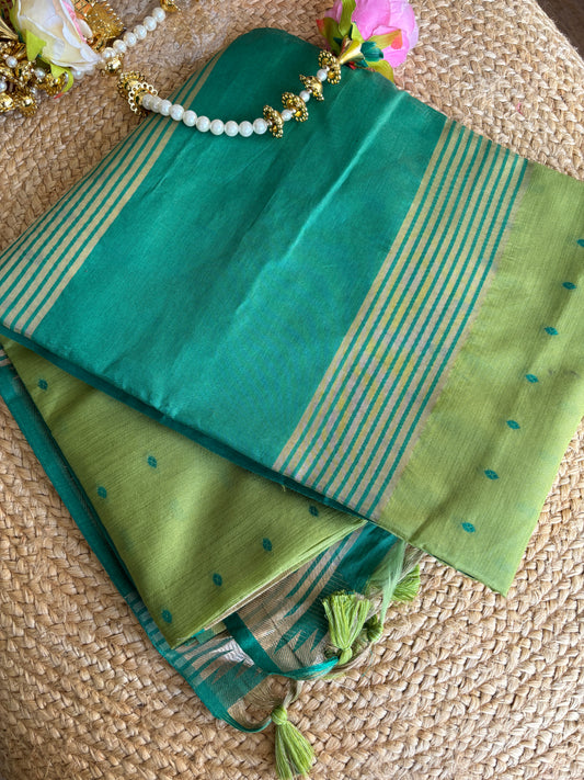 Parrot green Diya saree