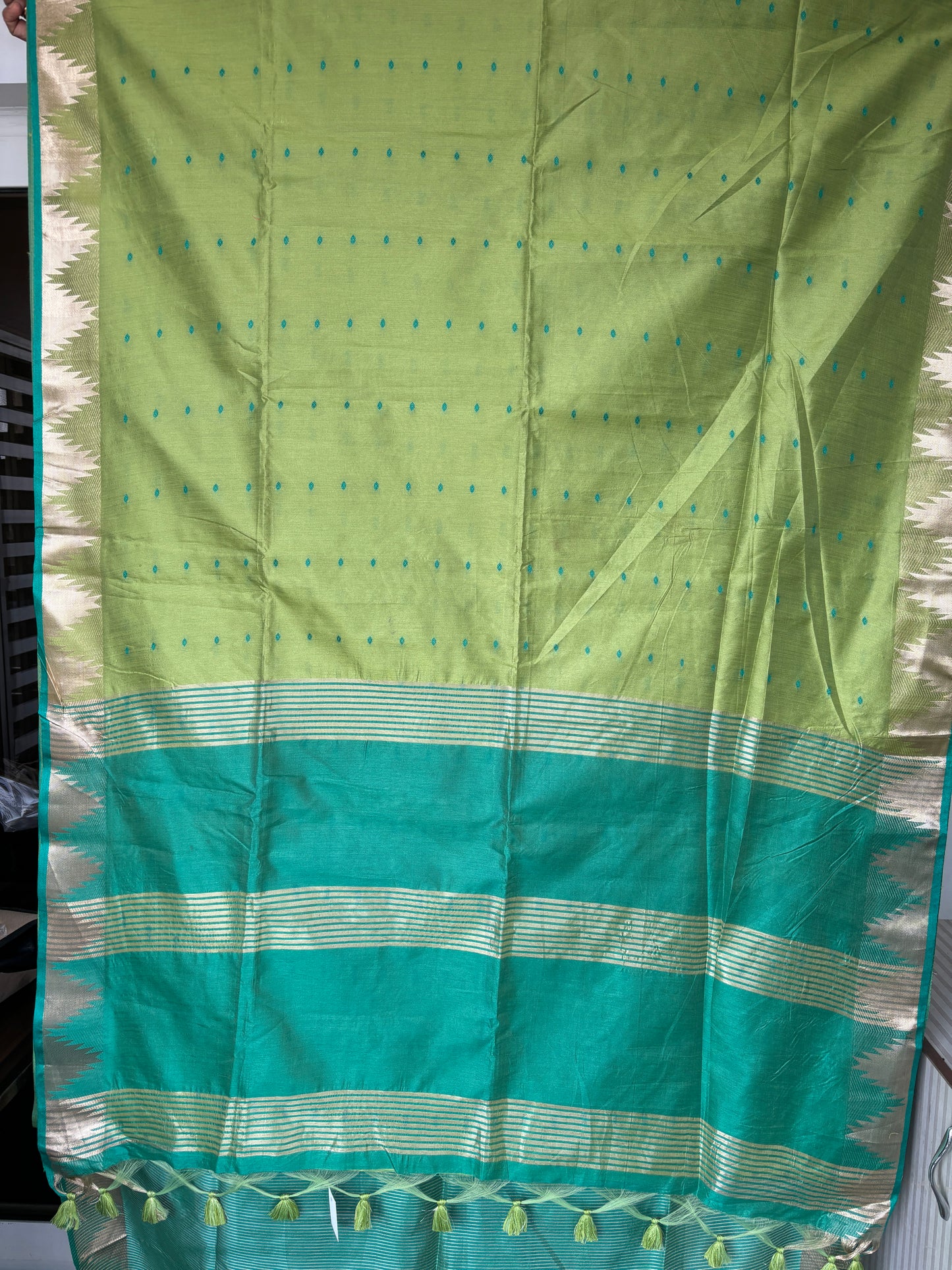 Parrot green Diya saree