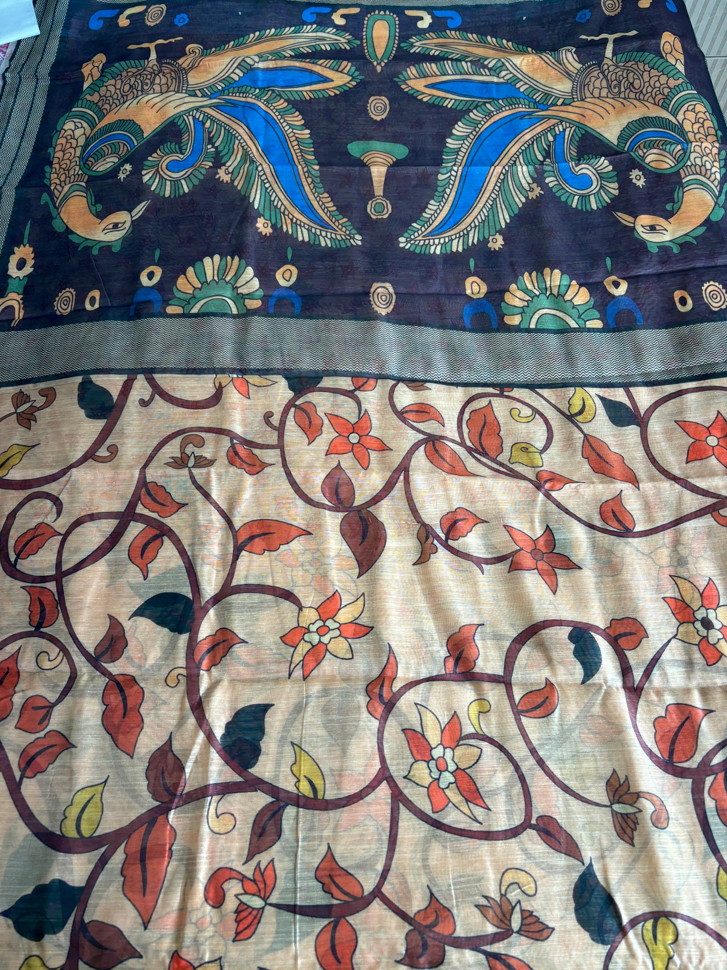 Light yellow kalamkari