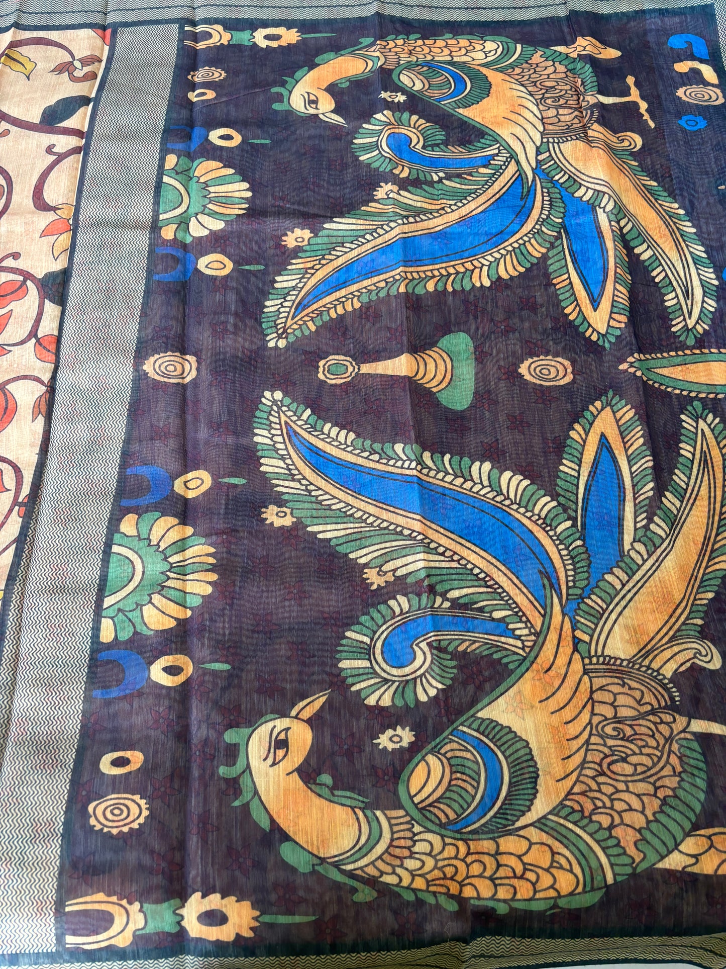 Light yellow kalamkari