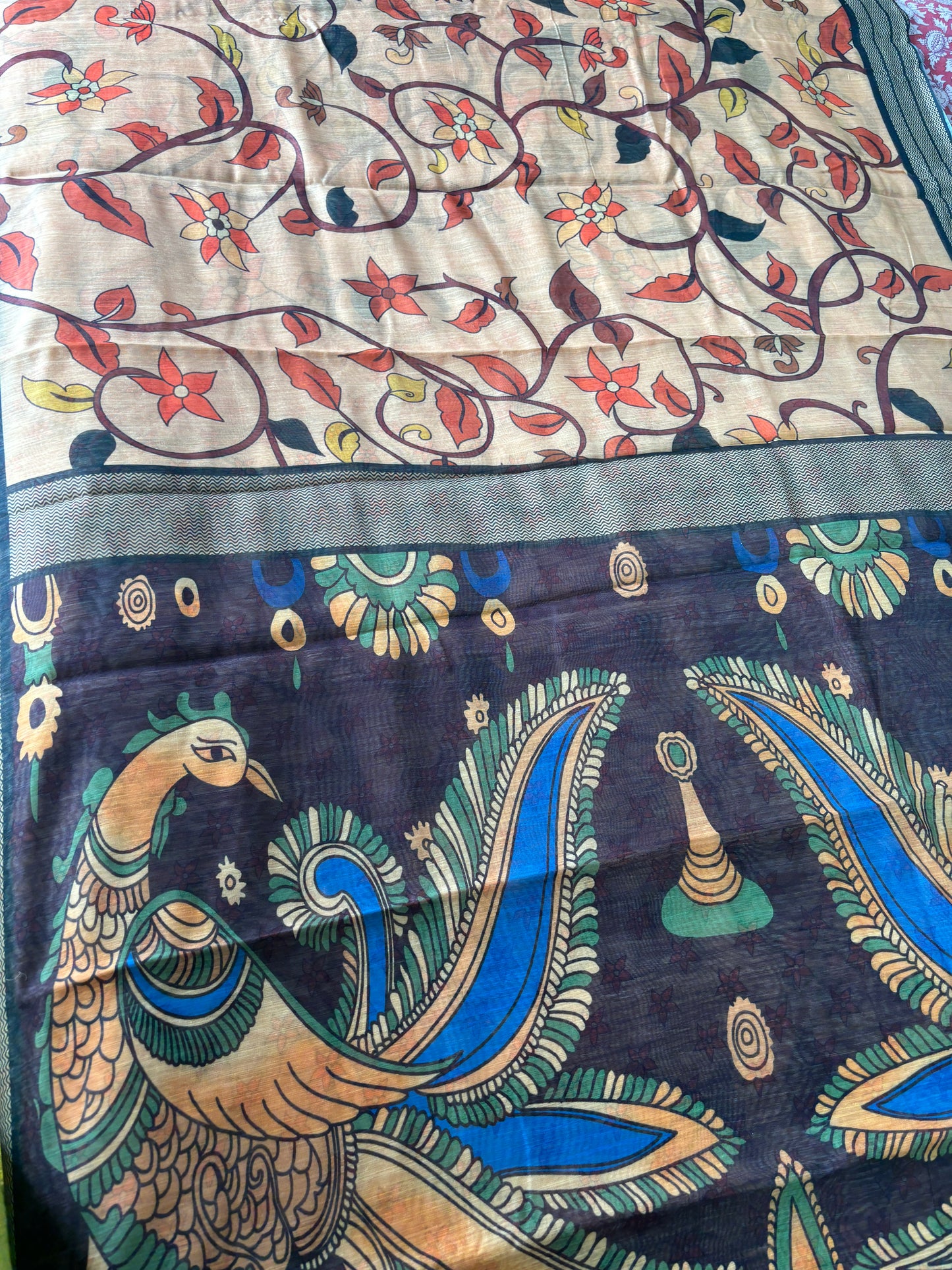 Light yellow kalamkari