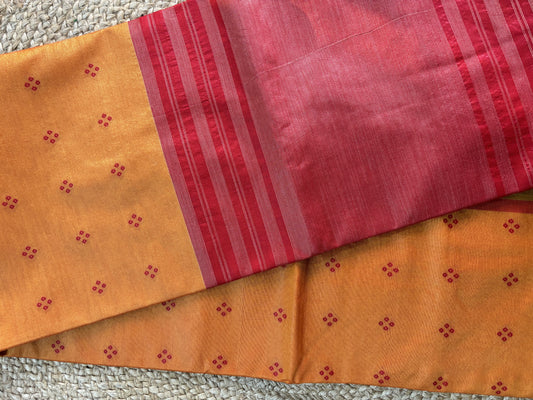 Kavya1 Mustard Cotton Silk Saree