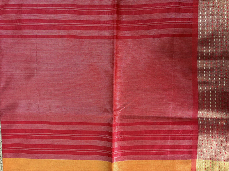 Kavya1 Mustard Cotton Silk Saree