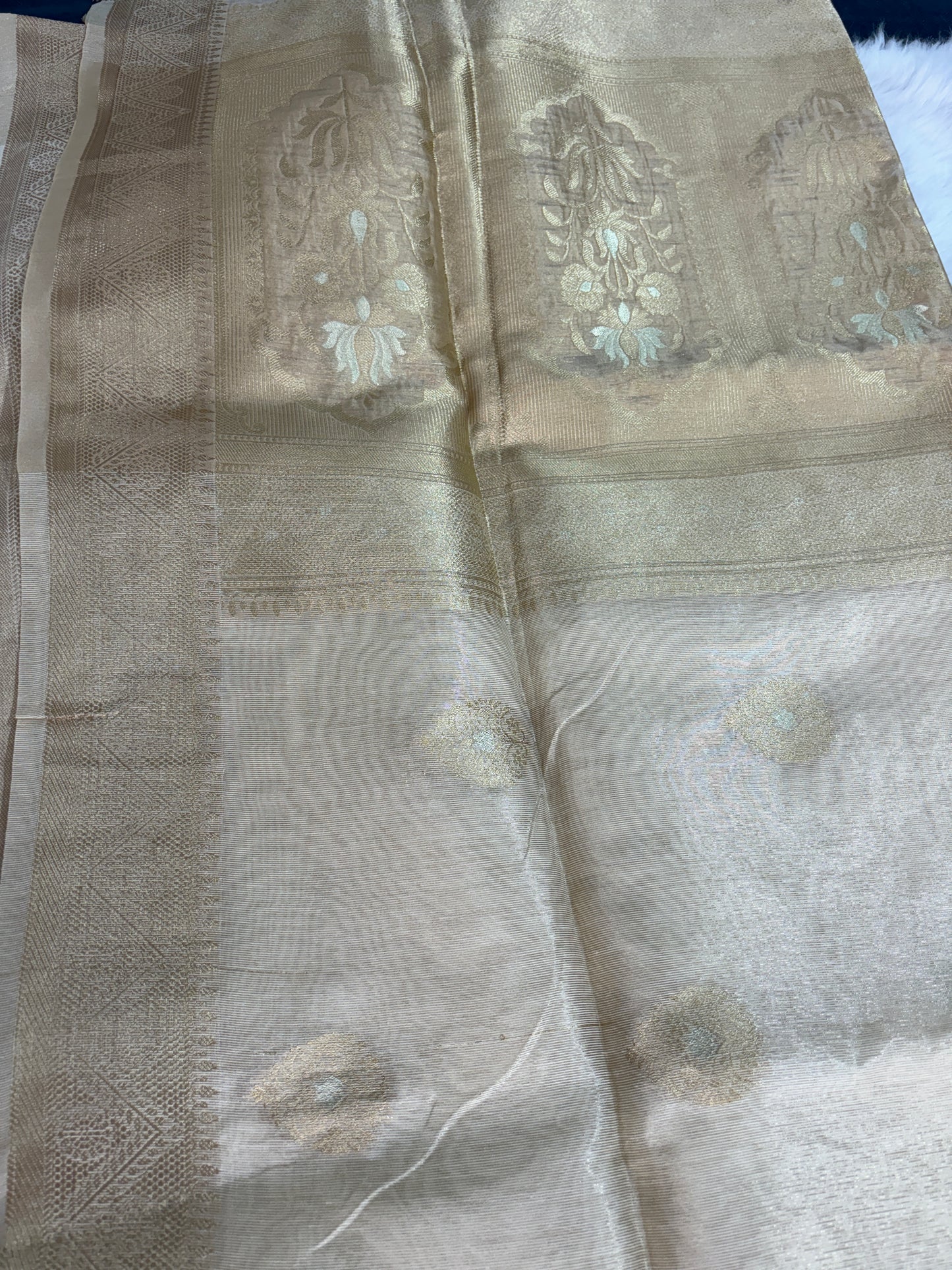 Ivory banarasi organza 34