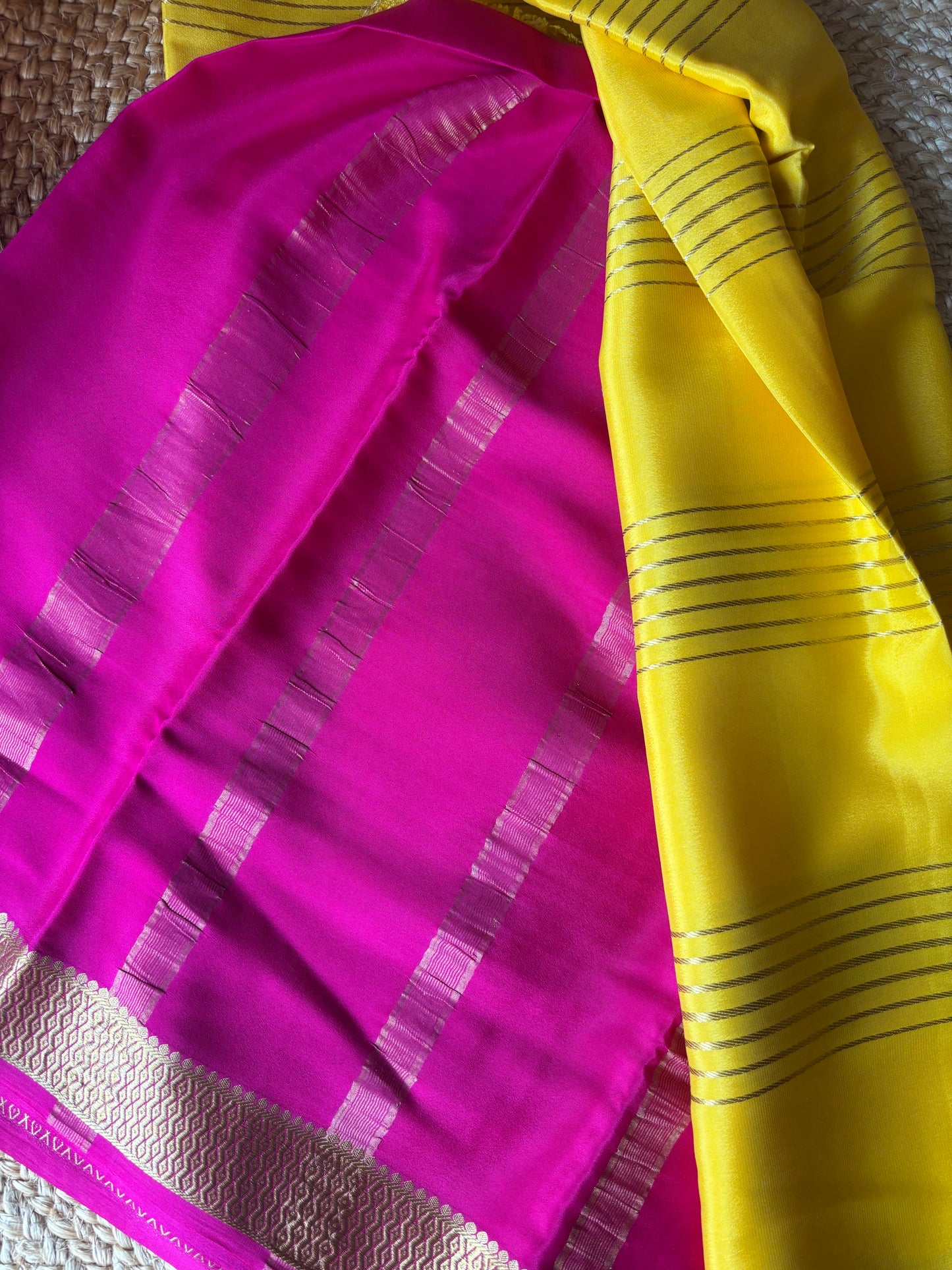 Pure Mysore Silk seven lines