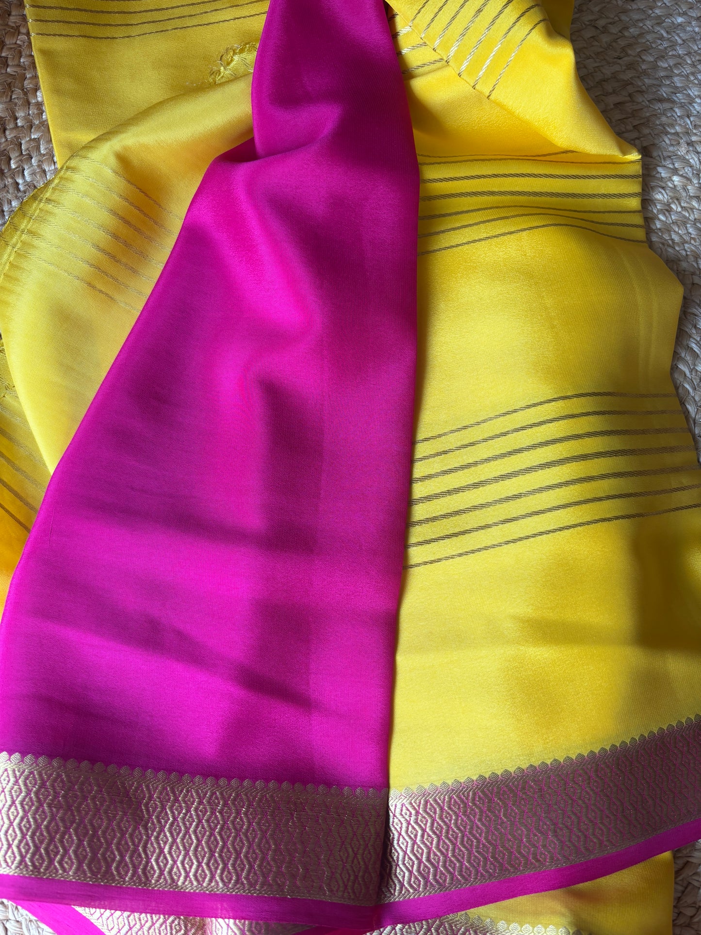 Pure Mysore Silk seven lines