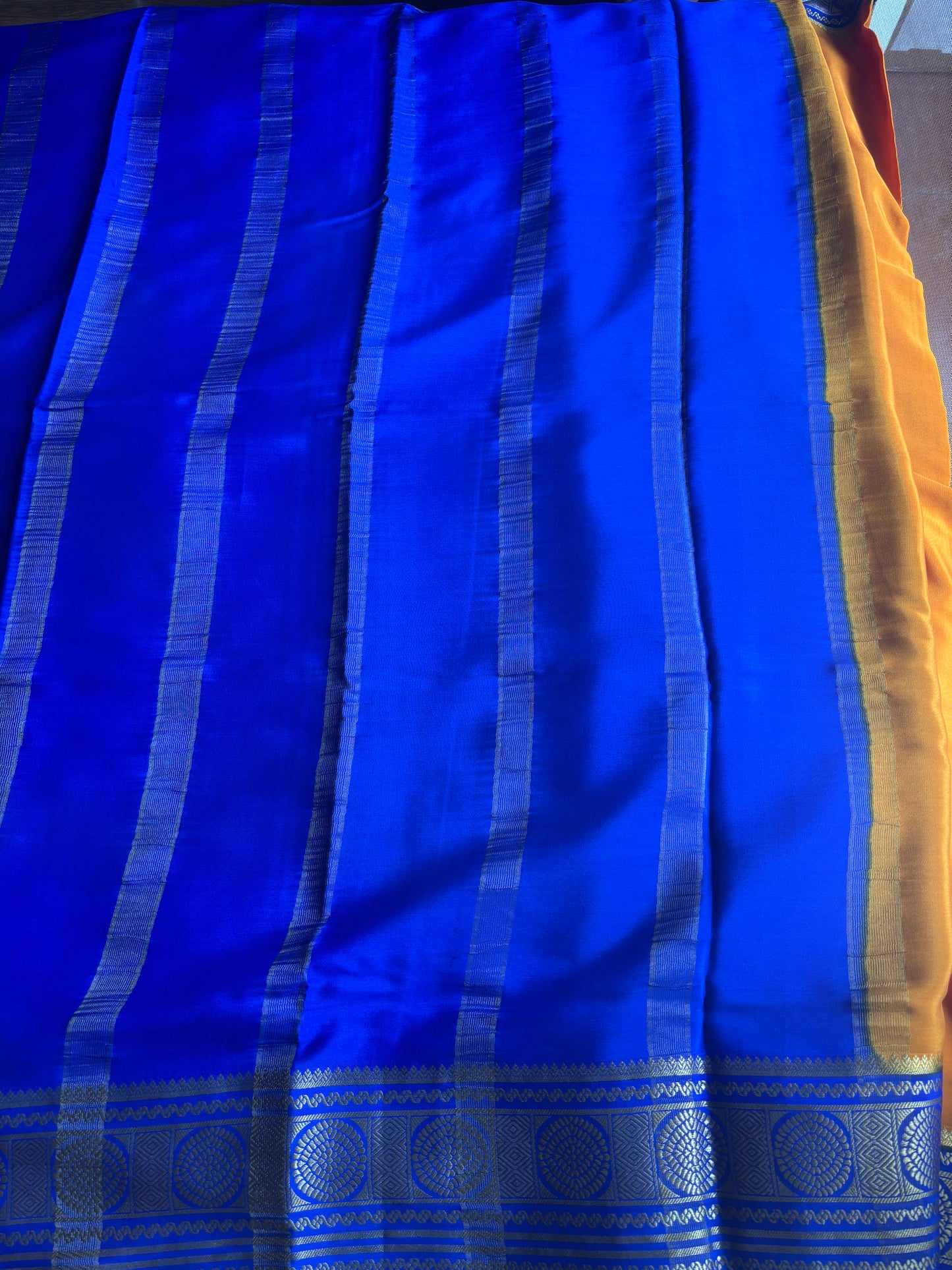 Pure Mysore Silk Chakra Border Saree