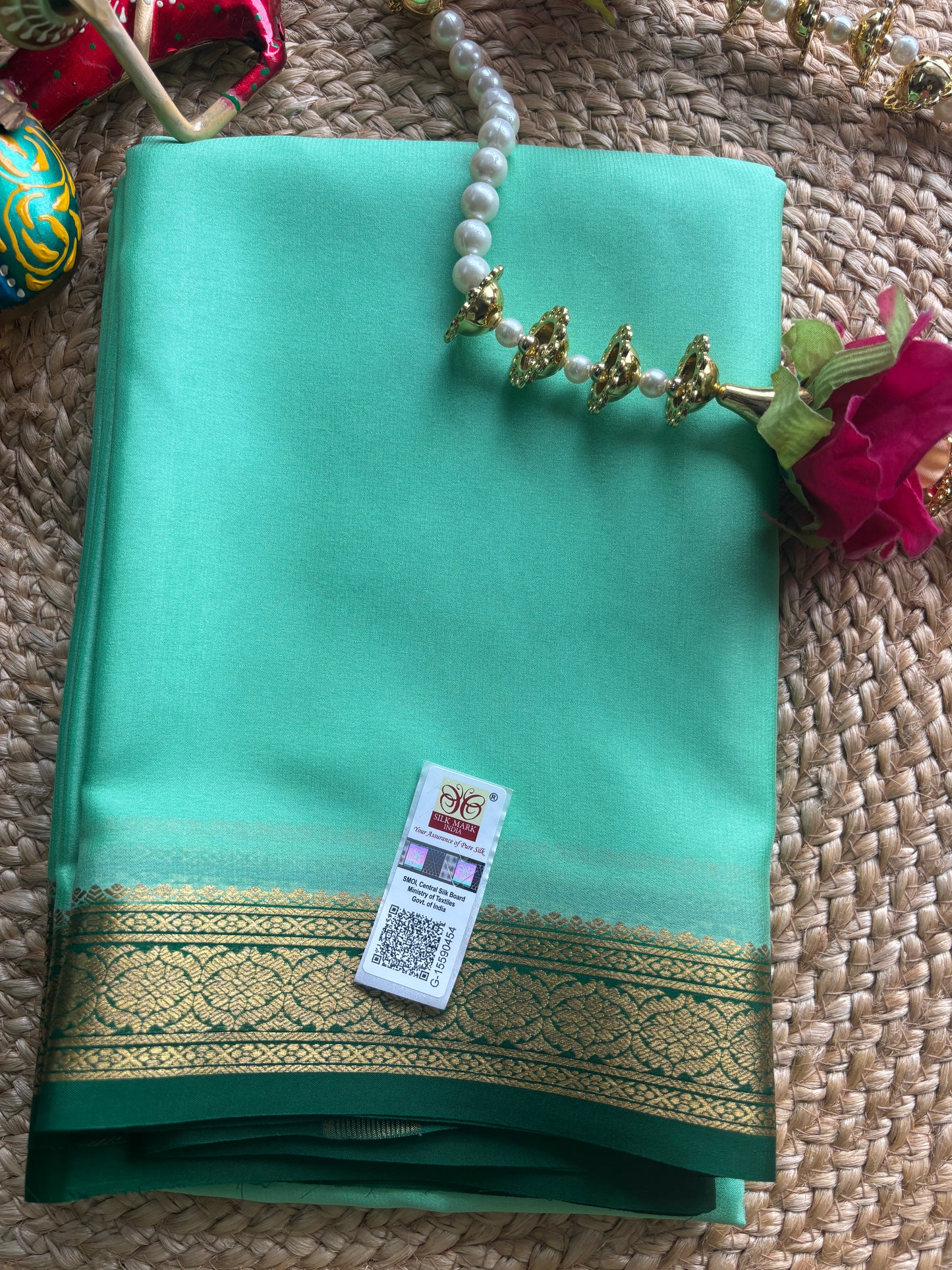 Pure Mysore Silk Single Border Saree