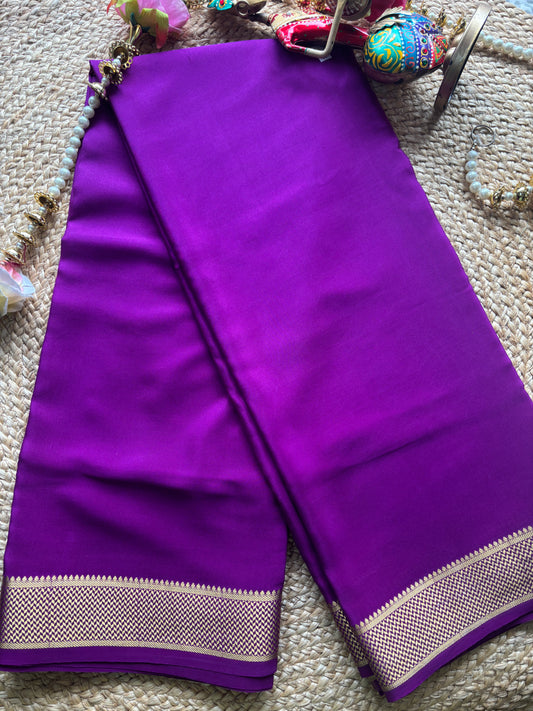 Pure Mysore Silk LIC Golden Border Saree