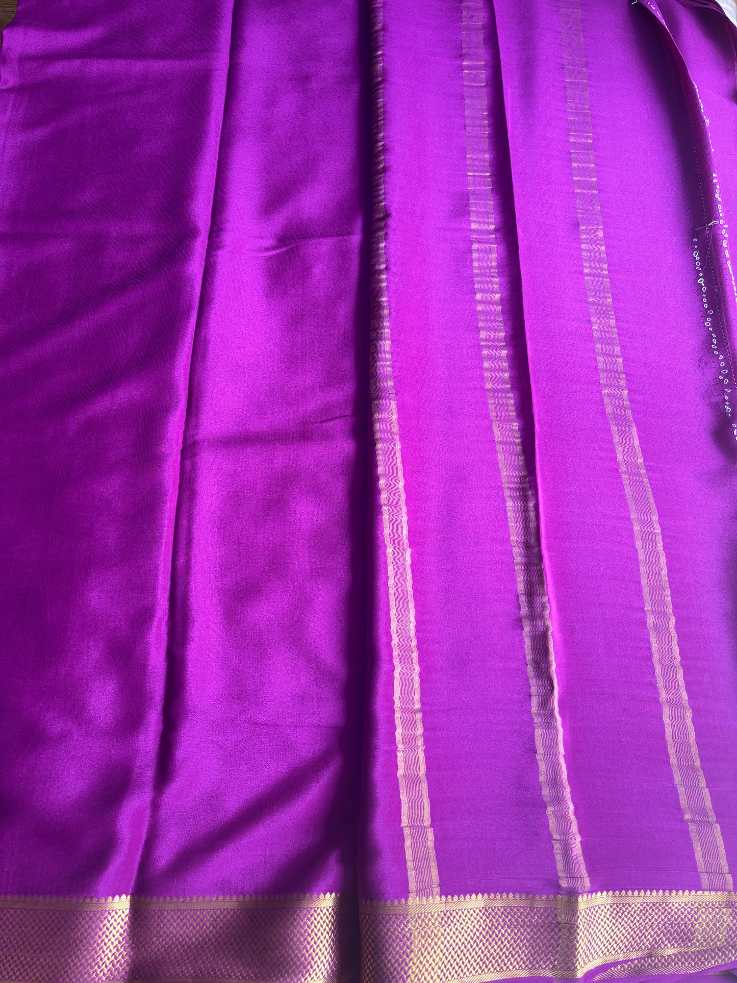 Pure Mysore Silk LIC Golden Border Saree