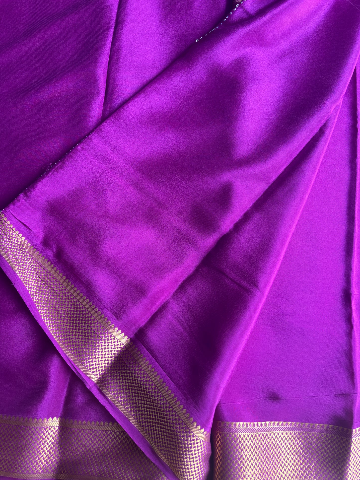 Pure Mysore Silk LIC Golden Border Saree