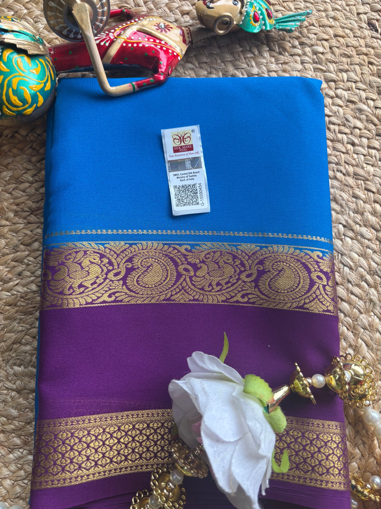 Pure Mysore Silk Two Borders saree